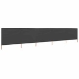vidaXL Windscherm 5-panelen 600x120 cm stof antraciet
