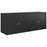 VidaXL Tuinkast 198cm Poly Rattan Zwart - 35% Korting!