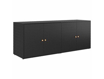 VidaXL Tuinkast 198cm Poly Rattan Zwart - 35% Korting!