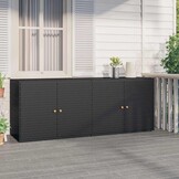 VidaXL Tuinkast 198cm Poly Rattan Zwart - 35% Korting!