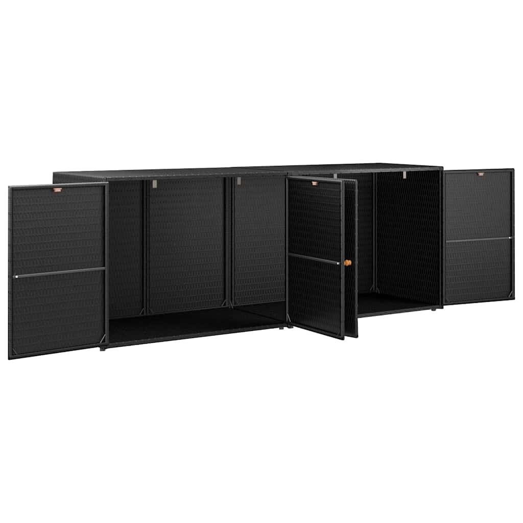 VidaXL Tuinkast 198cm Poly Rattan Zwart - 35% Korting!