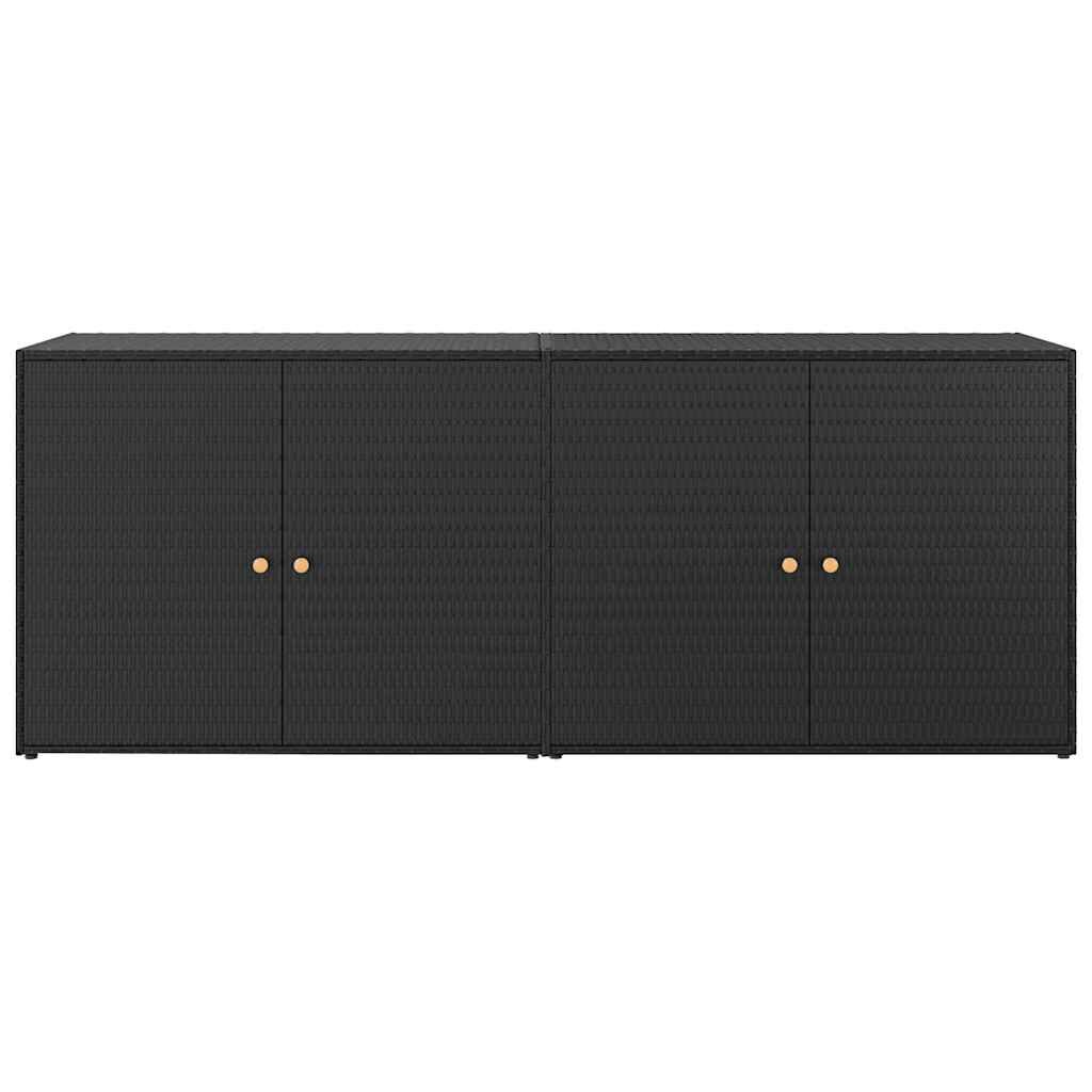 VidaXL Tuinkast 198cm Poly Rattan Zwart - 35% Korting!