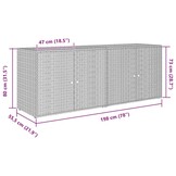 VidaXL Tuinkast 198cm Poly Rattan Zwart - 35% Korting!