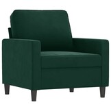 Donkergroene fluwelen fauteuil 60 cm breed - 54% korting