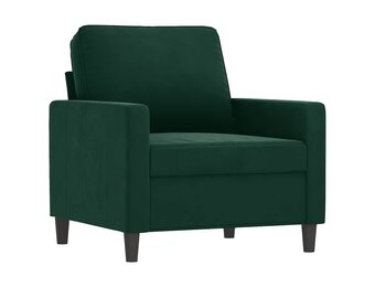 Donkergroene fluwelen fauteuil 60 cm breed - 54% korting