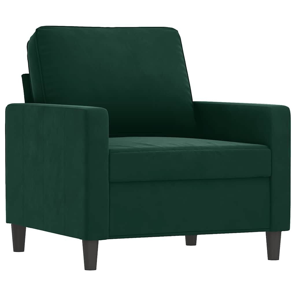 Donkergroene fluwelen fauteuil 60 cm breed - 54% korting