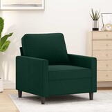 Donkergroene fluwelen fauteuil 60 cm breed - 54% korting