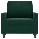 Donkergroene fluwelen fauteuil 60 cm breed - 54% korting