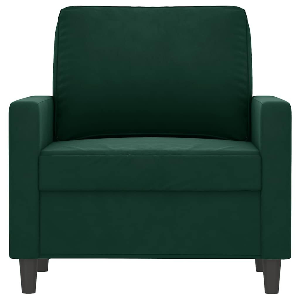 Donkergroene fluwelen fauteuil 60 cm breed - 54% korting