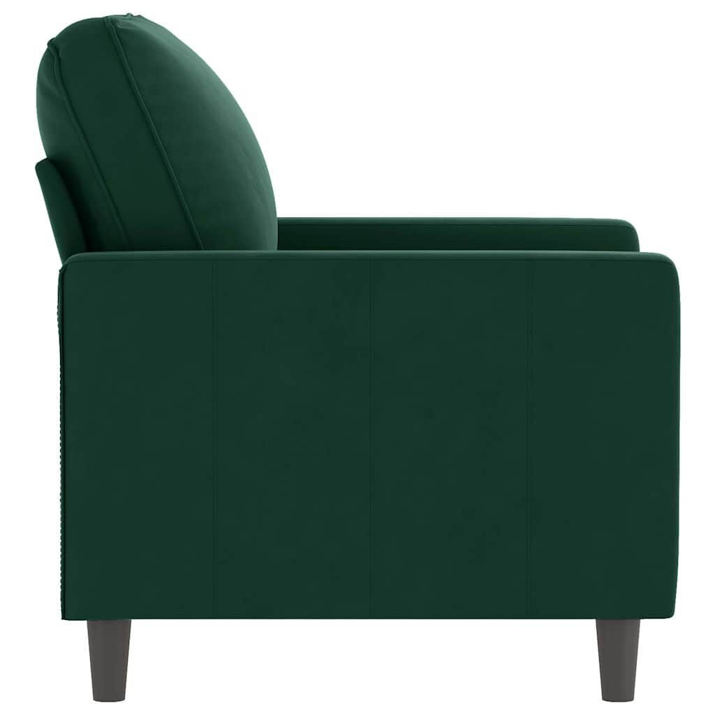 Donkergroene fluwelen fauteuil 60 cm breed - 54% korting