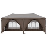 Inklapbare Partytent 3x6 m Taupe met Zijwanden - 35% Korting