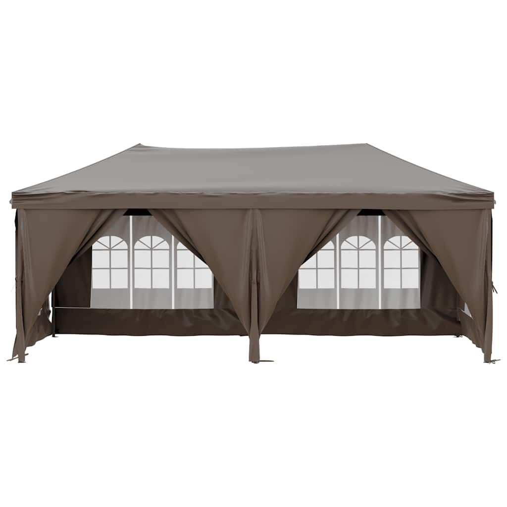 Inklapbare Partytent 3x6 m Taupe met Zijwanden - 35% Korting