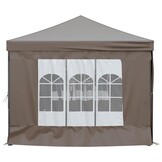 Inklapbare Partytent 3x6 m Taupe met Zijwanden - 35% Korting