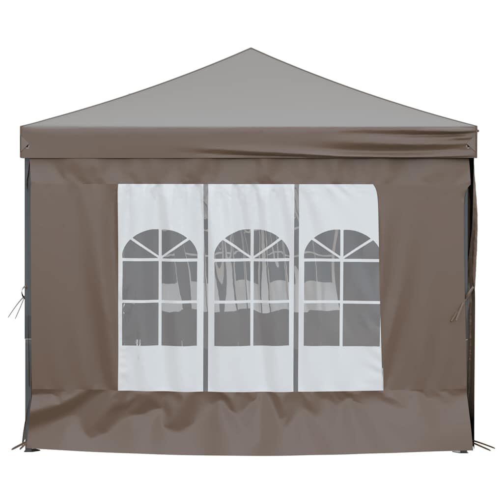 Inklapbare Partytent 3x6 m Taupe met Zijwanden - 35% Korting