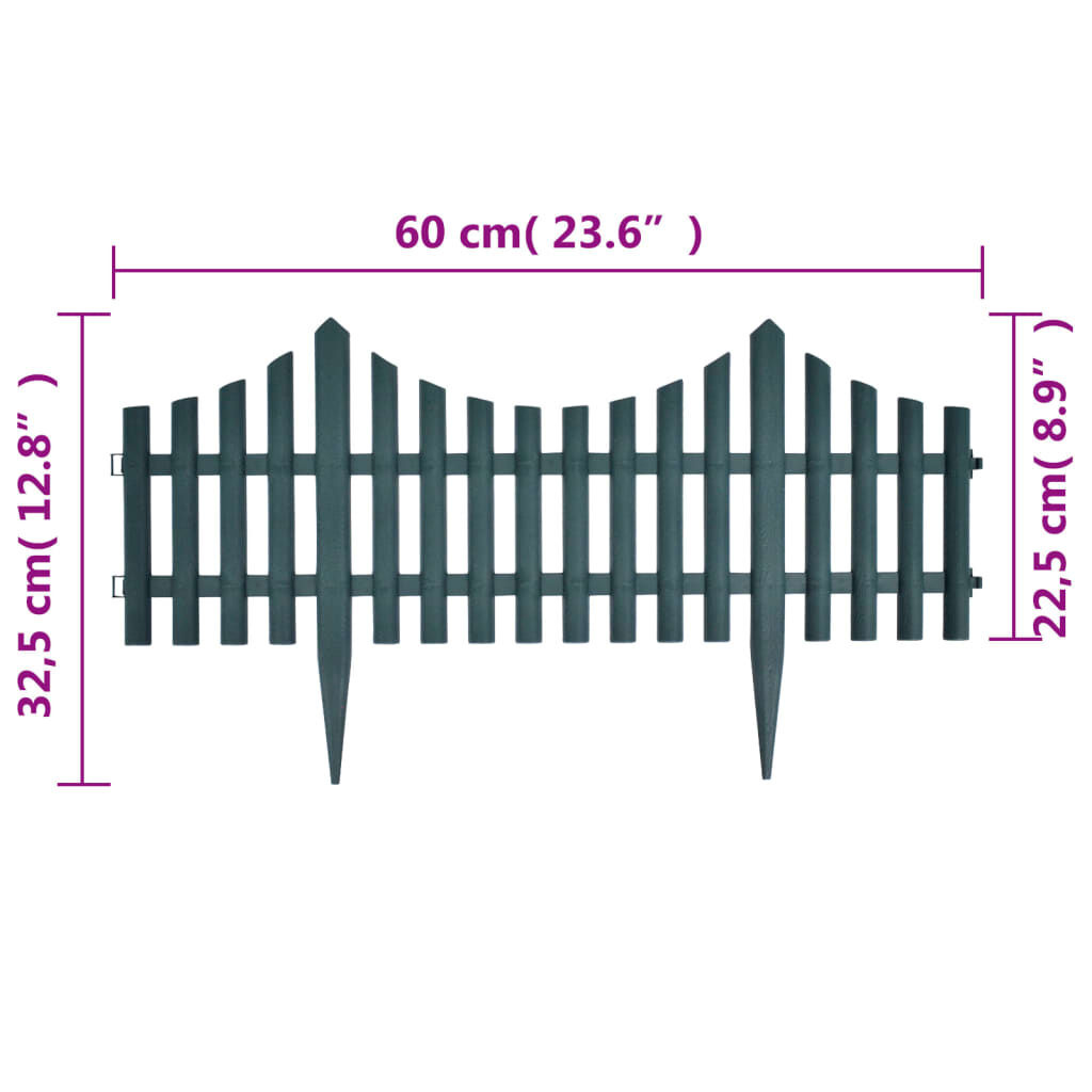 VidaXL Gazonranden 10m Groen - 17 Stuks - 33% Korting