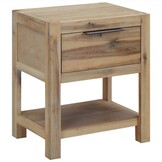 Nachtkastje Massief Acaciahout 40x30x48cm - 34% Korting