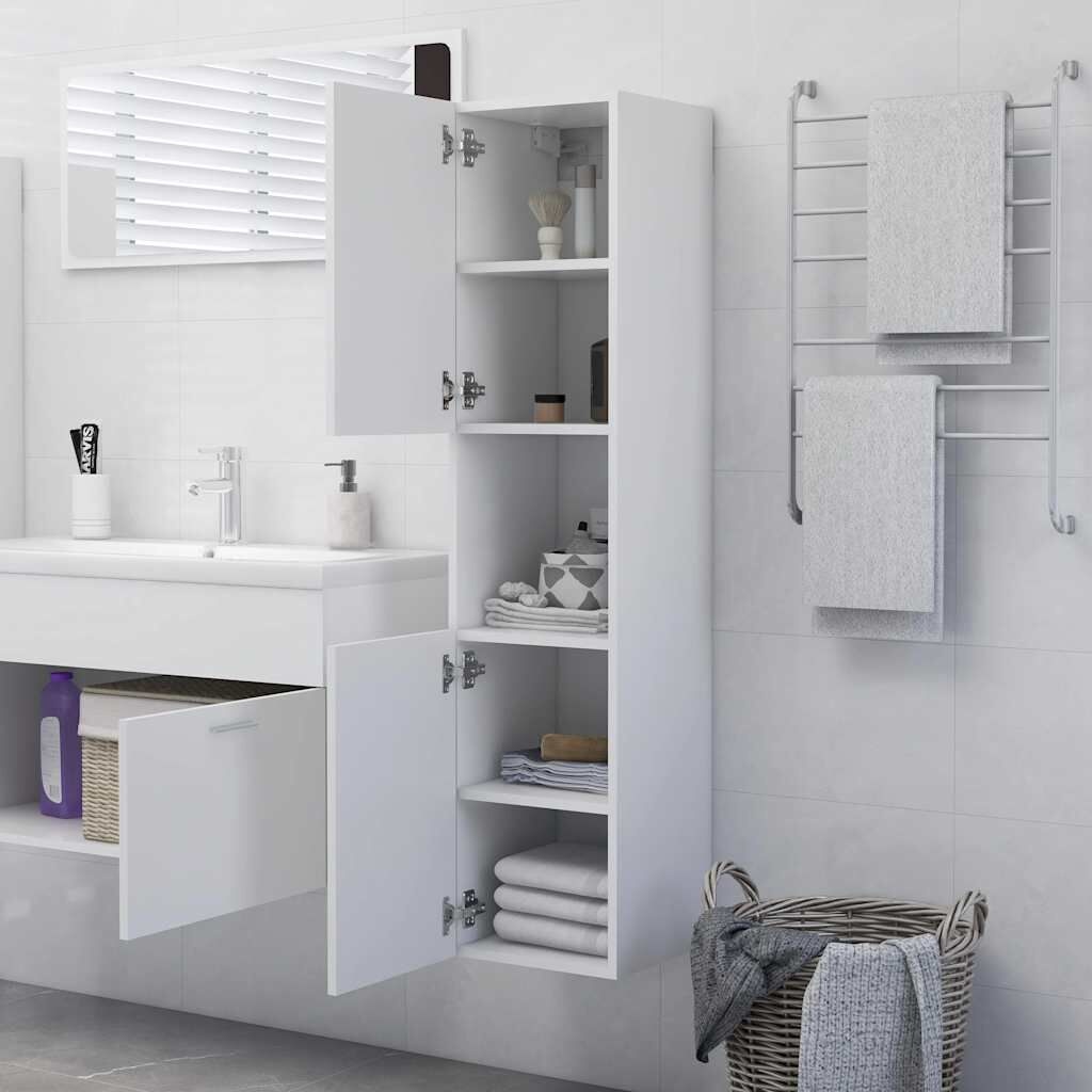 VidaXL Badkamerkast Wit - 30x30x130 cm - 58% Korting