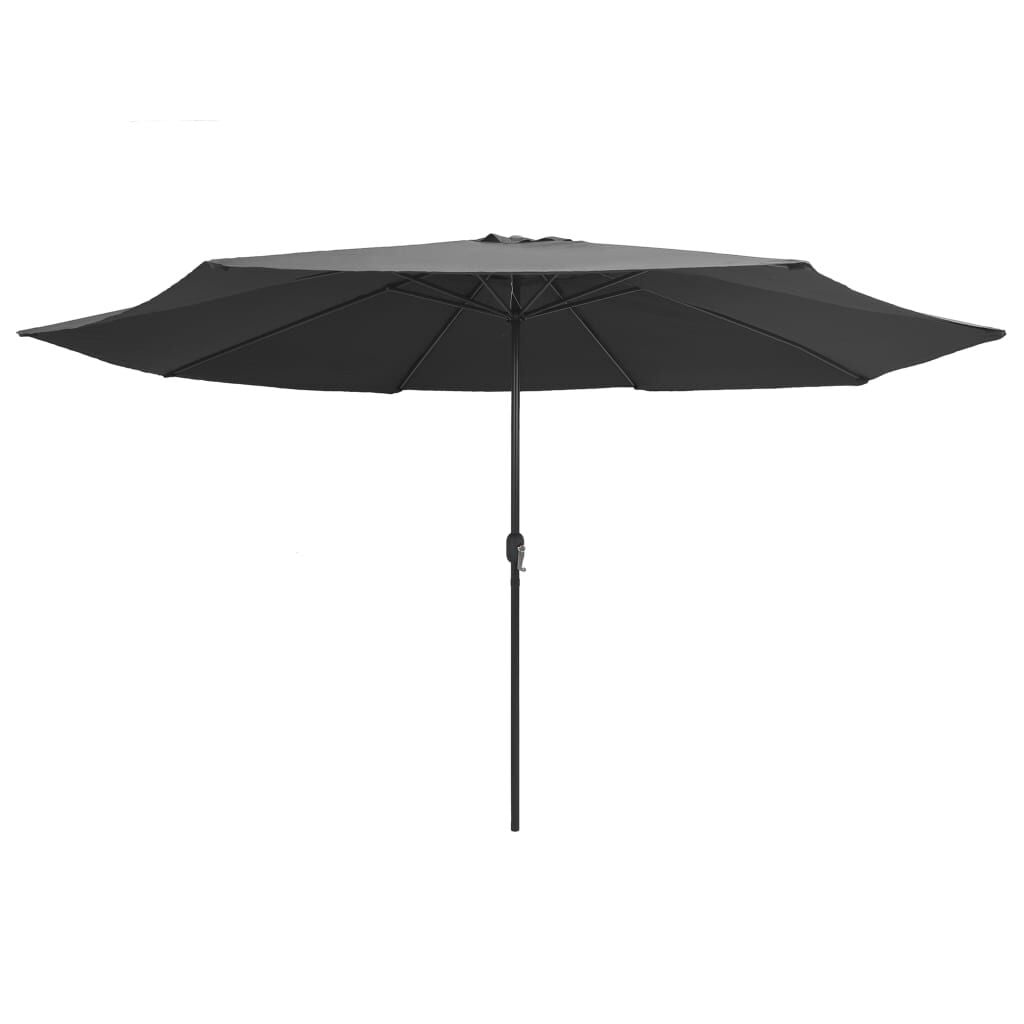 vidaXL Antraciet Parasol 390cm met Zwengel Mechanisme - 54% Korting