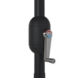 vidaXL Antraciet Parasol 390cm met Zwengel Mechanisme - 54% Korting