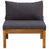 vidaXL Loungeset Acaciahout Donkergrijs, 54% Korting