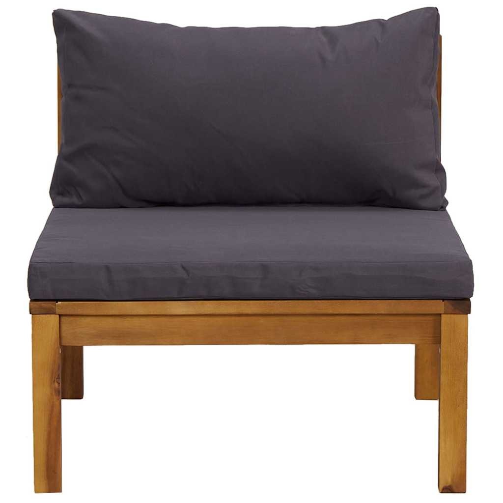 vidaXL Loungeset Acaciahout Donkergrijs, 54% Korting