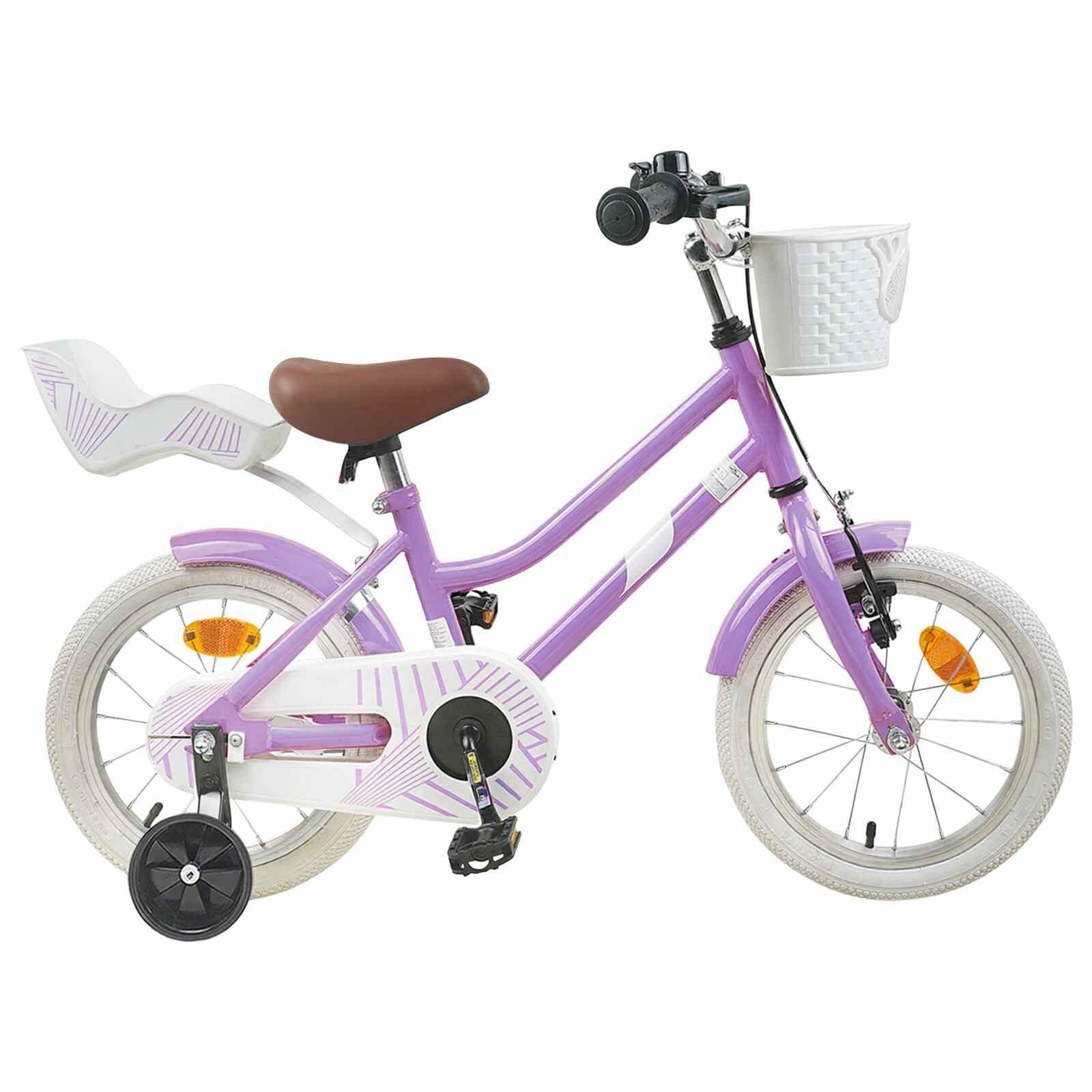 Kinderfiets 14 Inch Paars - 35% Korting