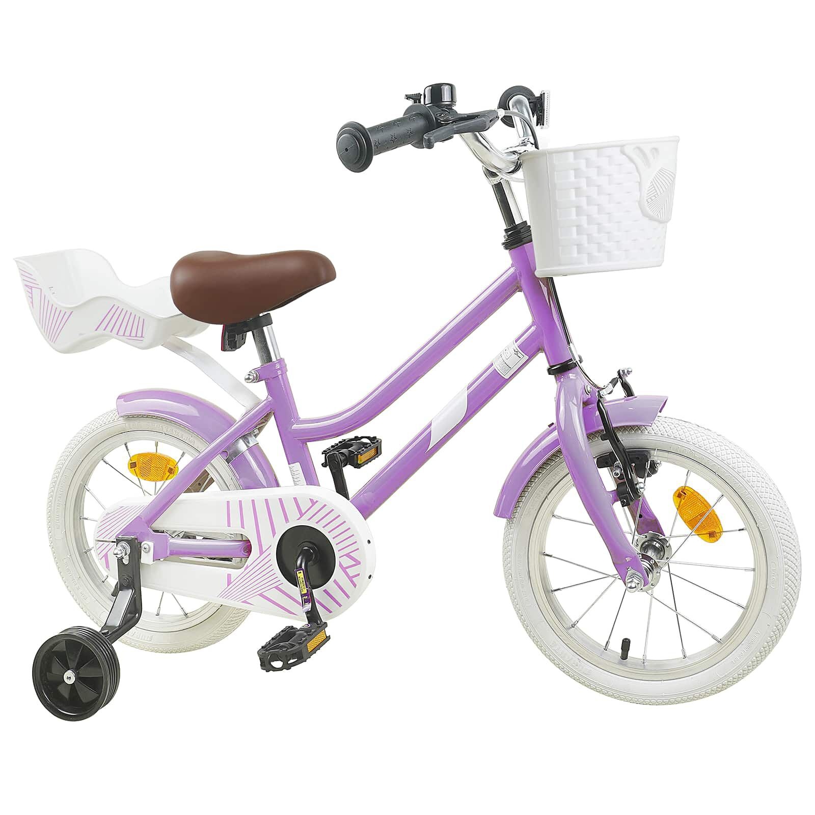 Kinderfiets 14 Inch Paars - 35% Korting