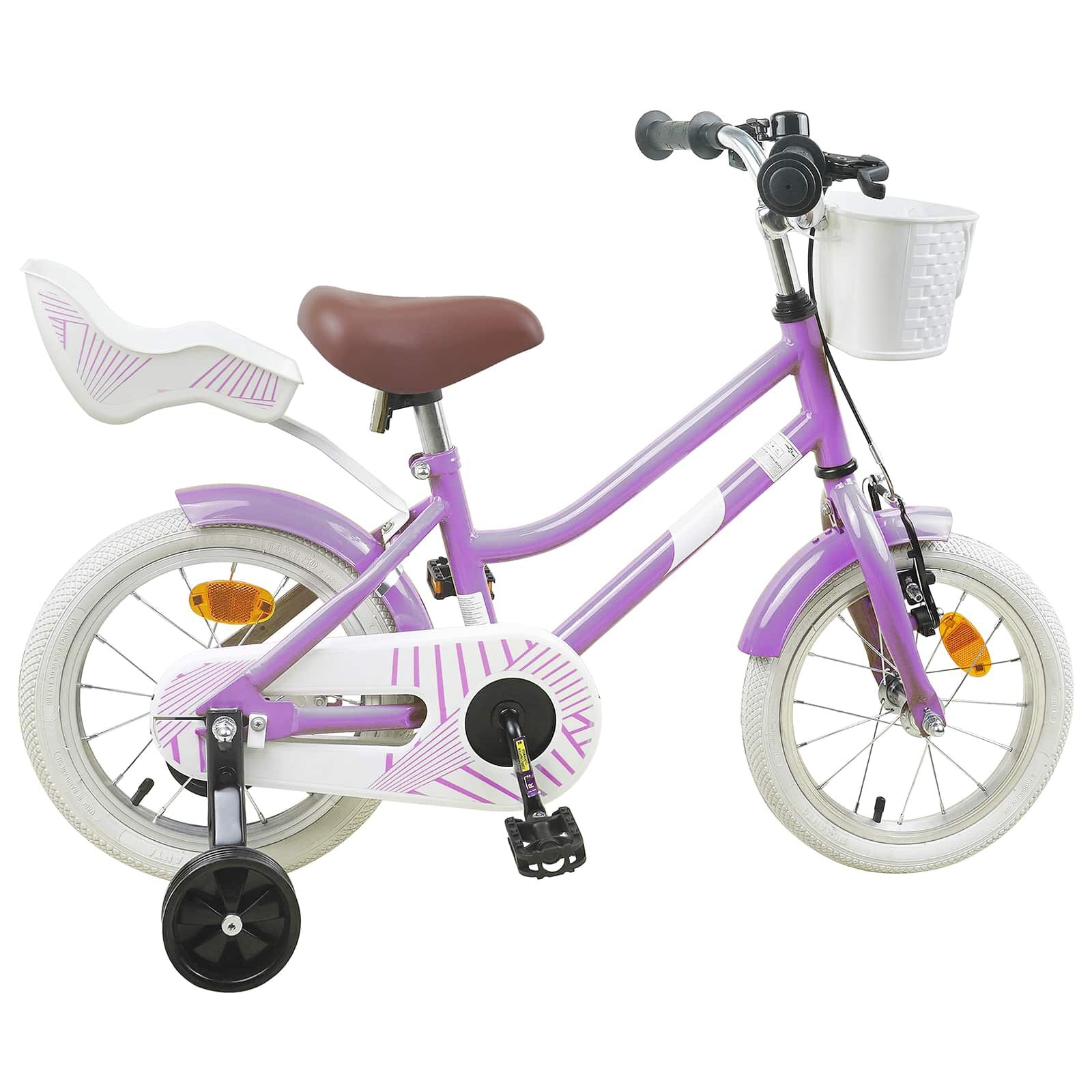 Kinderfiets 14 Inch Paars - 35% Korting