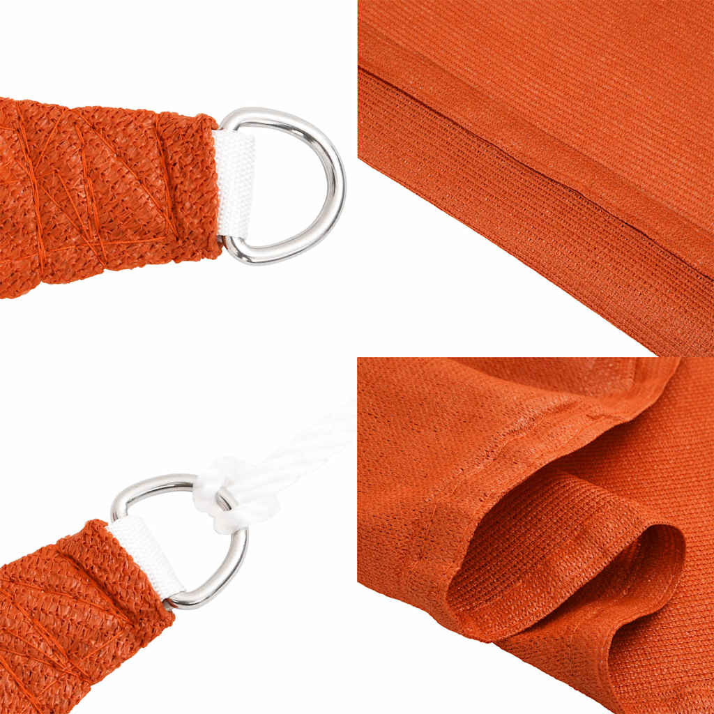 vidaXL Zonnezeil Driehoek Oranje 3x4x4m HDPE 33% Korting