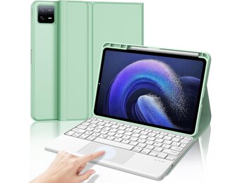 Toetsenbordhoes met Trackpad voor Xiaomi Pad 6/6 Pro 11 inch AZERTY Lichtgroen | 76% Korting