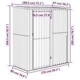 vidaXL Tuinschuur Antraciet Gegalvaniseerd Staal - 180.5x97x209.5 cm - 55% Korting