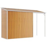 VidaXL Tuinschuur Lichtbruin Staal - 277x110,5x181 cm - 35% Korting