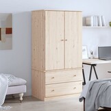 vidaXL Kledingkast ALTA Grenenhout - 90x55x170 cm - 35% Korting