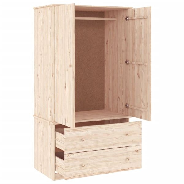 vidaXL Kledingkast ALTA Grenenhout - 90x55x170 cm - 35% Korting