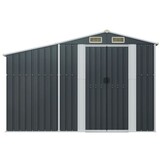 vidaXL Tuinschuur 277x93x179 cm Staal Antraciet 60% Korting