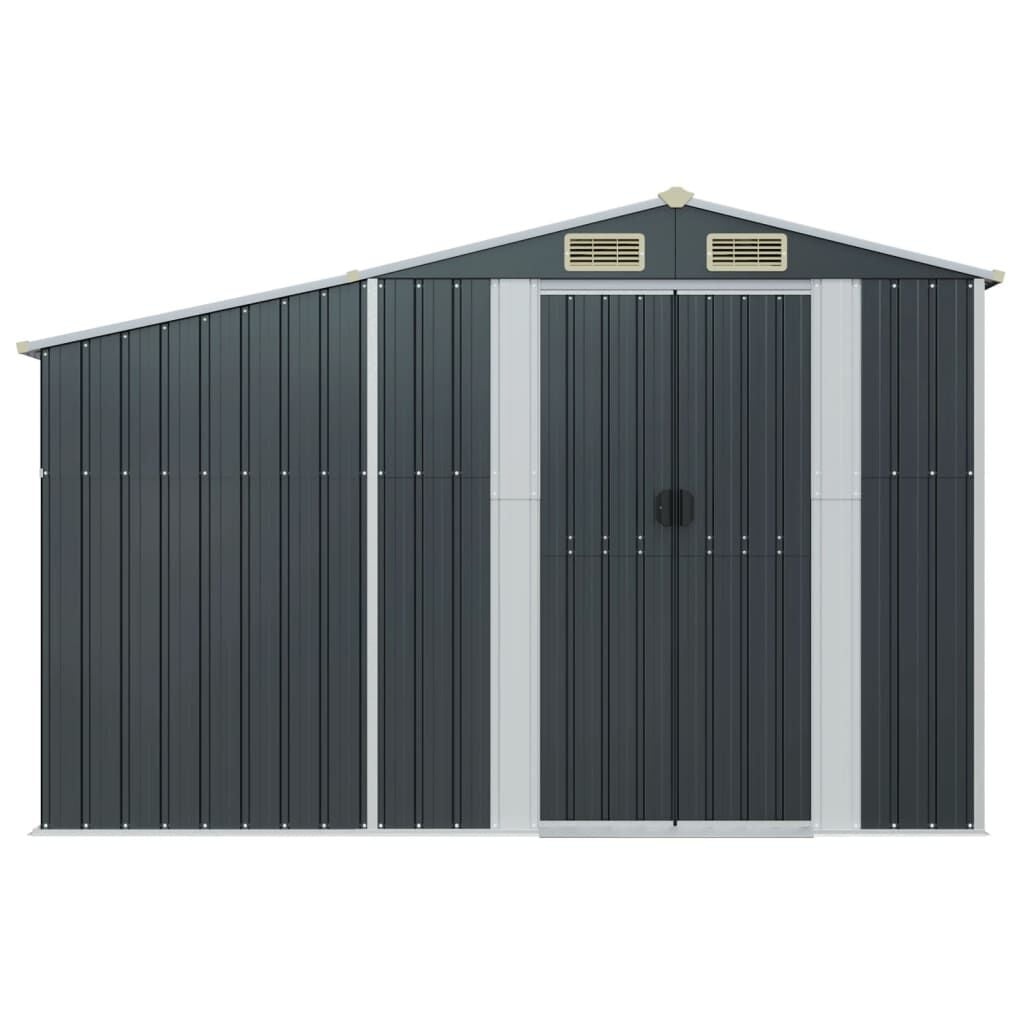 vidaXL Tuinschuur 277x93x179 cm Staal Antraciet 60% Korting