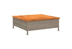 vidaXL Tuintafel Grijs/Bruin Poly Rattan & Acaciahout - 40% Korting