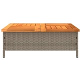 vidaXL Tuintafel 70x70x25 cm Poly rattan & Acaciahout Grijs - 34% Korting