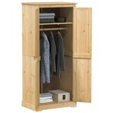 VidaXL Kledingkast Corona Grenenhout - 76x50x170 cm - 35% Korting