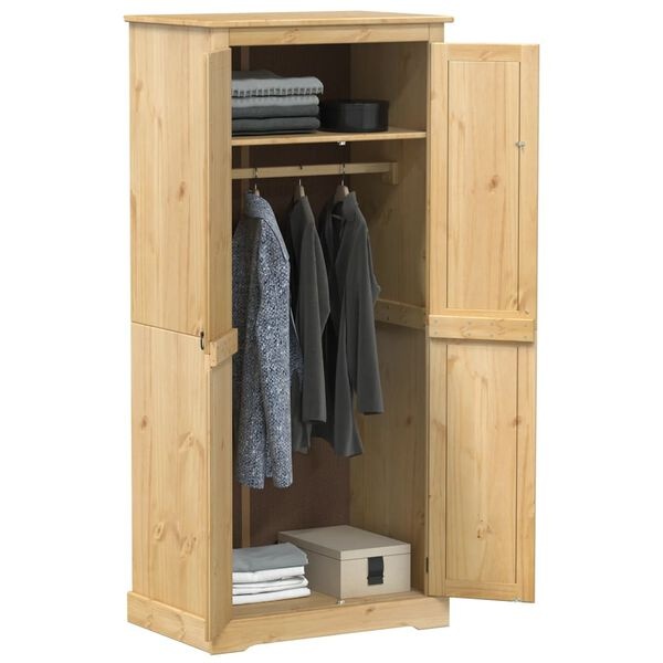 VidaXL Kledingkast Corona Grenenhout - 76x50x170 cm - 35% Korting