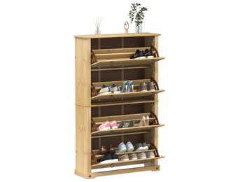 vidaXL Schoenenkast Grenenhout - 99x32x163,5 cm - 35% Korting