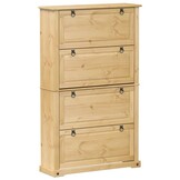 vidaXL Schoenenkast Grenenhout - 99x32x163,5 cm - 35% Korting