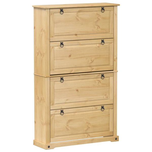 vidaXL Schoenenkast Grenenhout - 99x32x163,5 cm - 35% Korting