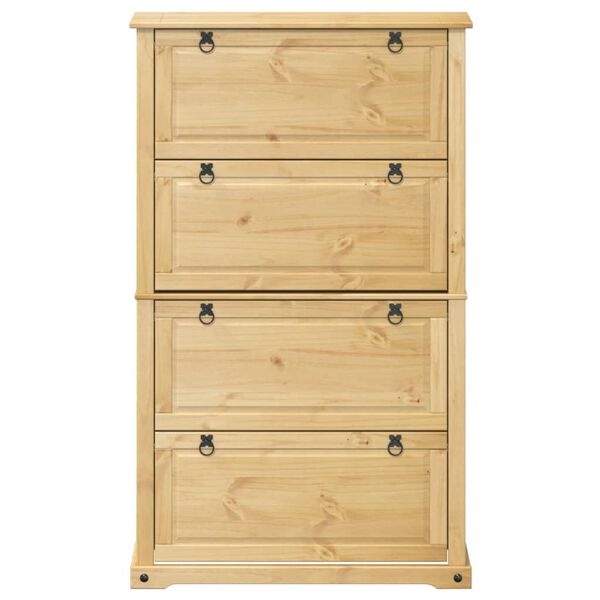 vidaXL Schoenenkast Grenenhout - 99x32x163,5 cm - 35% Korting