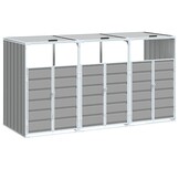 Containerberging voor 3 Bakken Staal Grijs 216x81x115 cm - 35% Korting