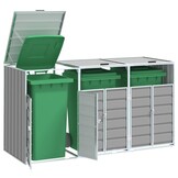 Containerberging voor 3 Bakken Staal Grijs 216x81x115 cm - 35% Korting