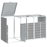 Containerberging voor 3 Bakken Staal Grijs 216x81x115 cm - 35% Korting