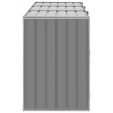 Containerberging voor 3 Bakken Staal Grijs 216x81x115 cm - 35% Korting