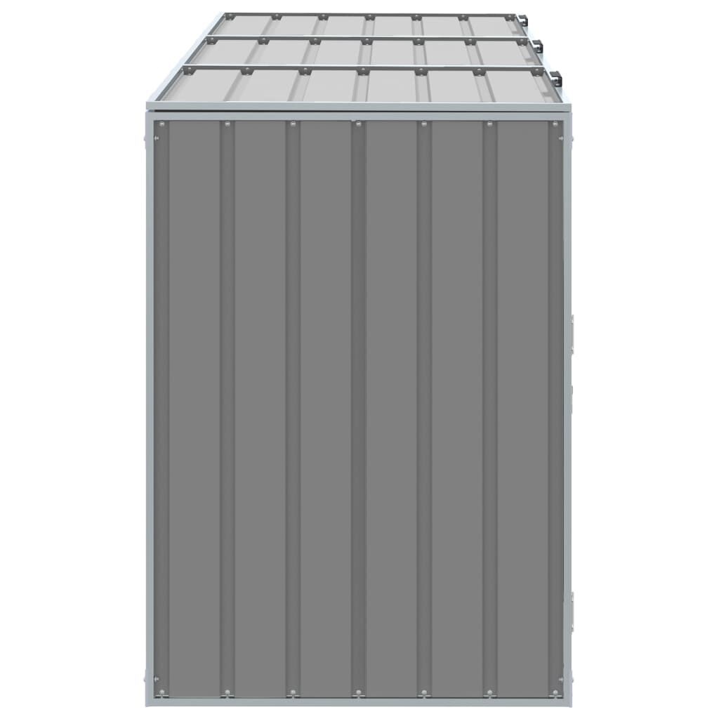 Containerberging voor 3 Bakken Staal Grijs 216x81x115 cm - 35% Korting