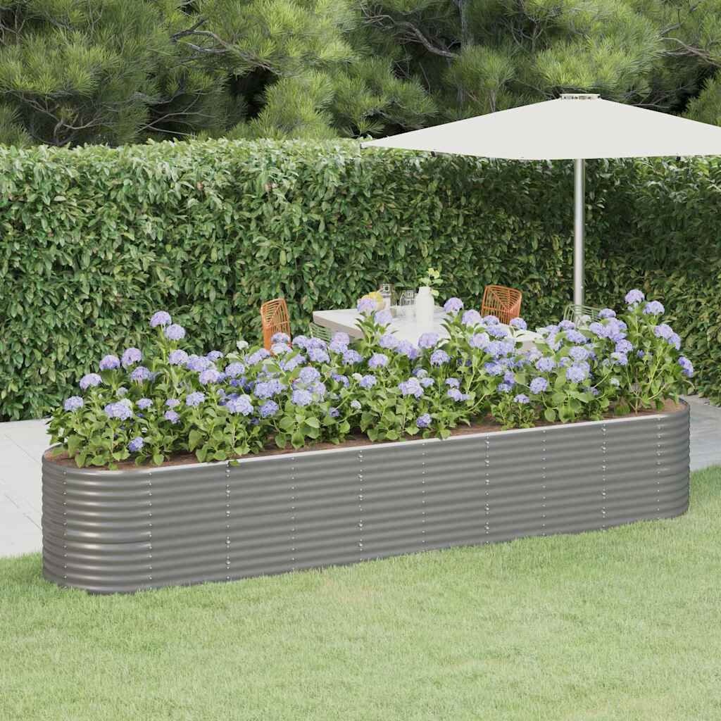 Plantenbak Staal Grijs 368x80x68cm - 59% Korting